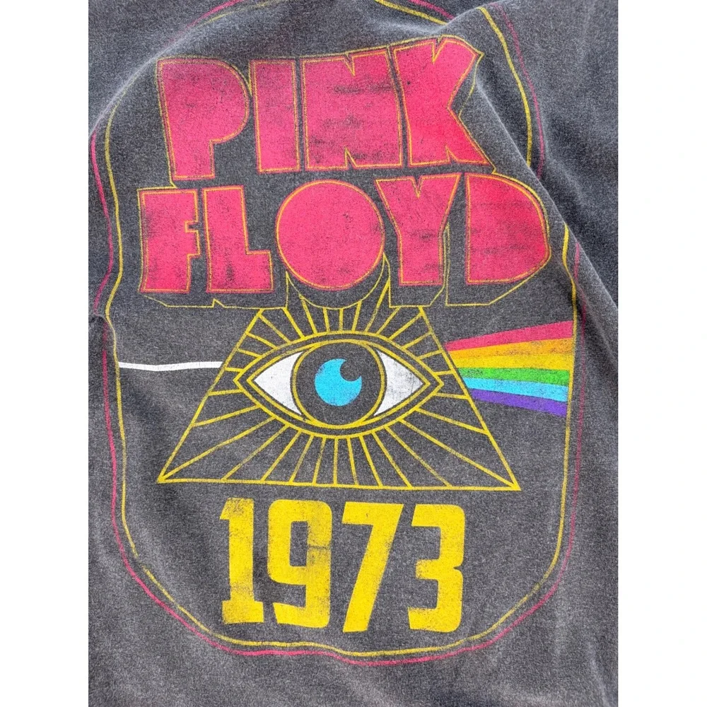 Pink Floyd 1973 Graphic Tee S/M‎ Faded Black Relaxed Vintage Streetwear